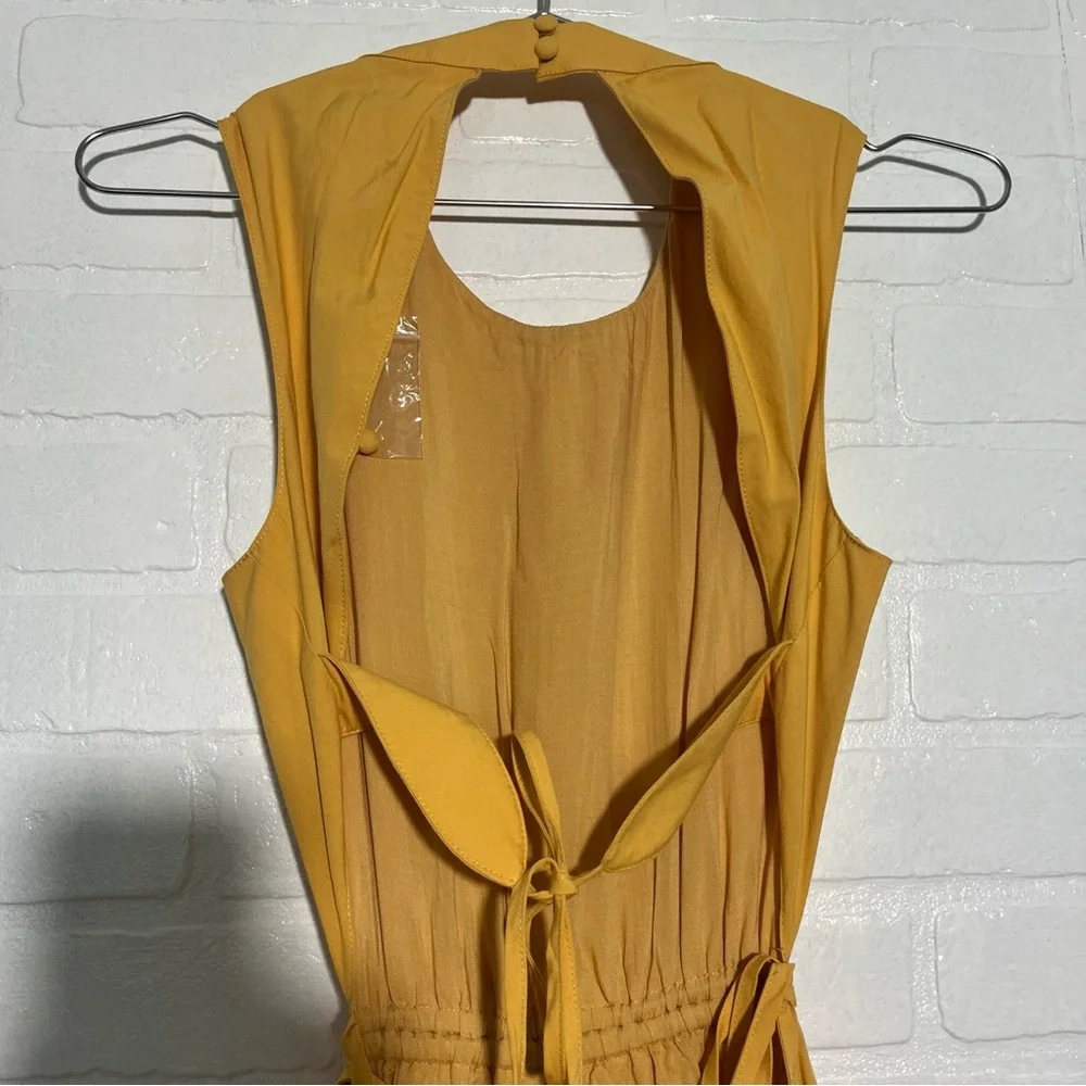 Moon River Dress Tie Open Back Tiered Midi Dress Long and Flowy Size Small - Picture 7 of 11